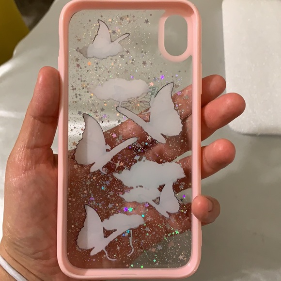 Pink Butterfly Glitter iPhone XR Case - Picture 10 of 10